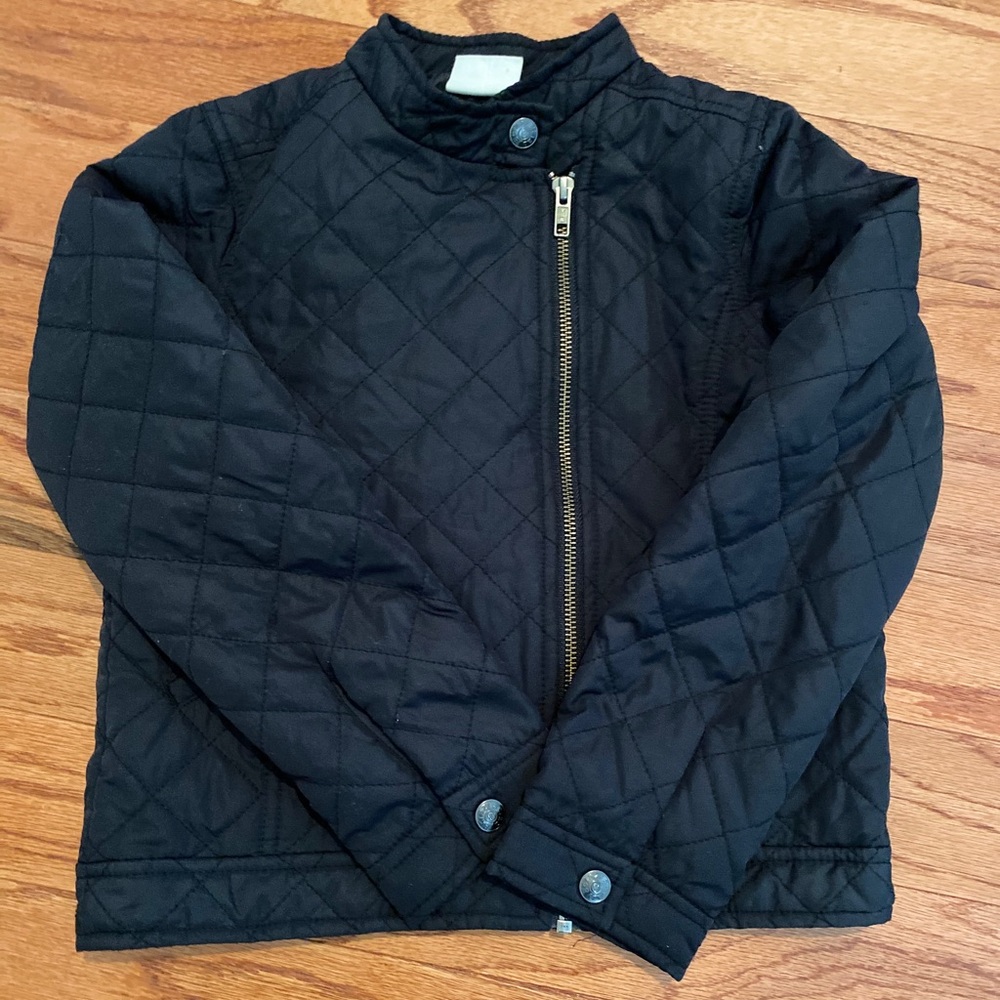 Girls Black Long Sleeve Puffer Jacket Sz 7-8